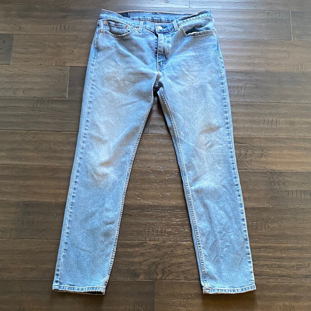 LEVIS 511 Jeans Mens Sz 34 Slim Fit Blue Light Wash Denim